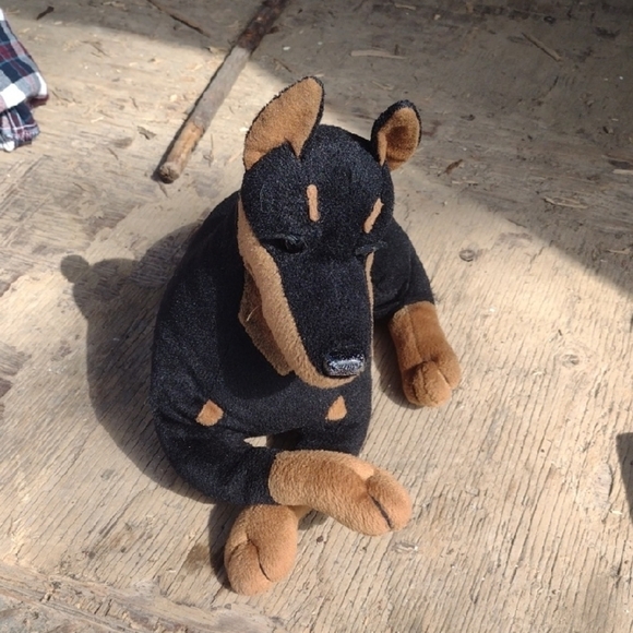 Plush Dog Toy - Black and Brown - Picture 1 of 3